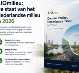 Voorkant van het AIQmilieu-rapport 'De staat van het Nederlandse milieu in 2026'